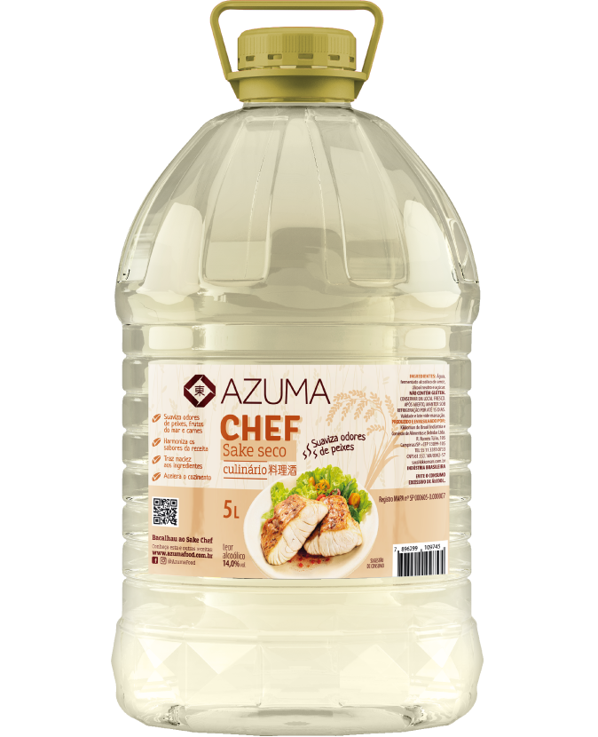 Saquê Seco Chef para Uso Culinário 5 litros Azuma - Loja Ikebana® Produtos  Orientais